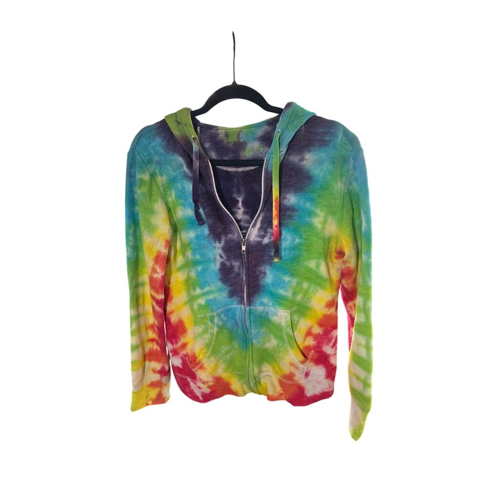 Tie Dye Hand Dyed Zip Up Women’s Sweater Hoodie Size M